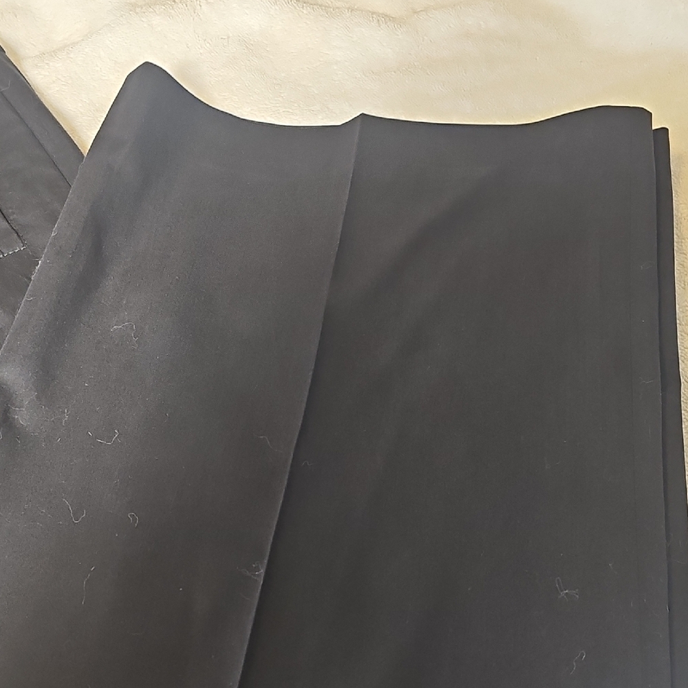 Ann Taylor Navy Side Zip Button-Front Wide Leg  Trousers Size 12 EUC - Picture 9 of 12